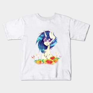 Vinyl Scratch - Digital Flowerfield Kids T-Shirt